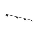 Lampa sufitowa czarna ze złotym listwa 2x200 cm 8xGU10 MONO