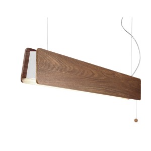 Lampa nad stół drewniana  z wyłącznikiem dąb palony 150 cm 1xTUBE T8 OSLO LED 90
