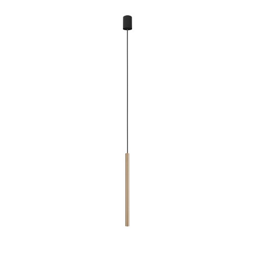 LAMPAMI - złota tuba wisząca, lampa wisząca tuba złota, złota lampa wisząca, lampa nad stół
