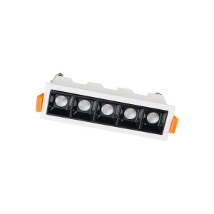 Plafon ledowy biały prostokątny podtynkowy 4,5x14,5 cm 3000K MINI LED RECESSED 
