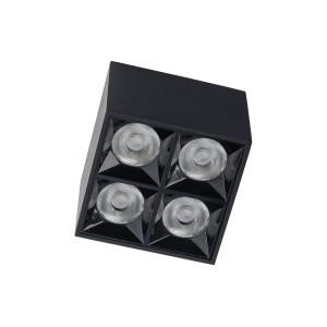 Plafon ledowy czarny kwadratowy 9x9 cm 3000K MIDI LED 