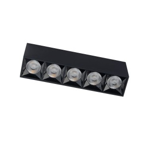 Plafon ledowy czarny prostokątny 5x20 cm 3000K MIDI LED