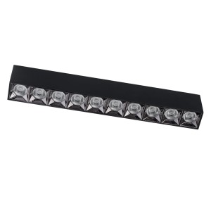 Plafon ledowy czarny prostokątny listwa 5x38,5 cm 3000K MIDI LED 