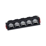 Plafon ledowy czarny prostokątny podtynkowy 5x20 cm 3000K MIDI LED 