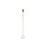 Lampa biała kula wisząca ze złotym 1xG9 KIER M