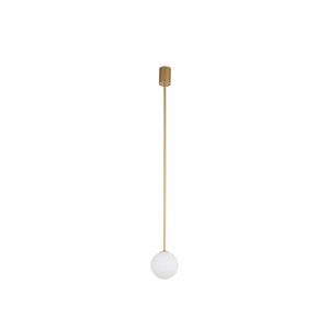 Lampa biała kula wisząca ze złotym 1xG9 KIER M