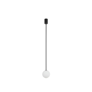 Lampa biała kula wisząca z czarnym 1xG9 KIER M