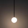 LAMPAMI - lampa wisząca nowoczesna, lampa pojedyncza kula wisząca, lampa do salonu kula biała