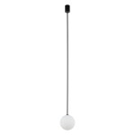 Długa lampa biała kula wisząca z czarnym 140 cm 1xG9 KIER L
