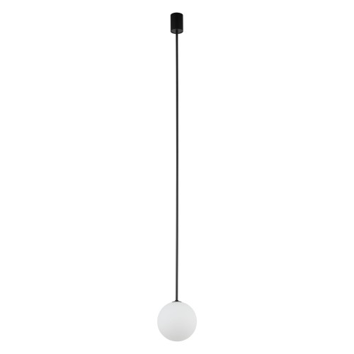 LAMPAMI - lampa wisząca nowoczesna, lampa kula wisząca, lampa czarna nowoczesna, klosze białe kule