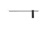 Minimalistyczny kinkiet ledowy czarny 80 cm z włącznikiem 3000K MOTIVE LED M 