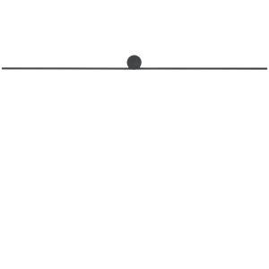 Minimalistyczny kinkiet ledowy czarny 120 cm 3000K SPIN LED L