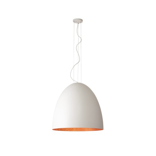 LAMPAMI - lampa nad stół, lampa biała z miedzią, biała lampa do jadalni,  duża lampa nad stół