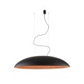 LAMPAMI - lampa nad stół, lampa czarna  z miedzią, czarna lampa do jadalni,  duża lampa nad stół