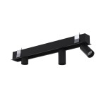 Czarna lampa potrójna podtynkowa 3xGU10 MONO DEEP 