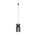 LAMPAMI - lampa drewniana sufitowa, żyrandol czarny, lampa nad stół, lampa wisząca czarna