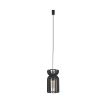 Długa lampa wisząca drewniana czarna 160 cm KYMI B