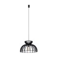 LAMPAMI - lampa drewniana sufitowa, żyrandol czarny, lampa nad stół, lampa wisząca czarna