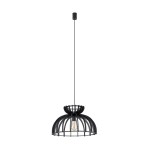 Długa lampa wisząca drewniana czarna 160 cm KYMI C
