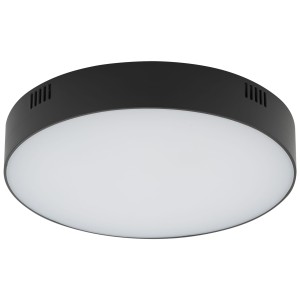 Lampa sufitowa biurowa czarna z białym okrągła 21 cm 3000K LID ROUND LED 35W