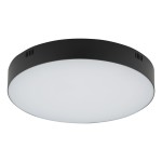 Lampa sufitowa biurowa czarna z białym okrągła 30 cm 3000K LID ROUND LED 50W 