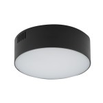 Lampa sufitowa biurowa czarna z białym okrągła 11 cm 4000K LID ROUND LED 15W 