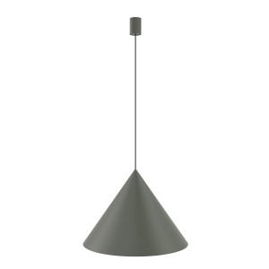 Szara lampa wisząca metalowa duża ZENITH L