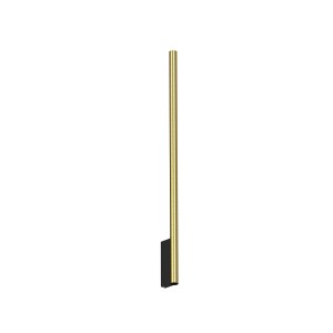 Złoty kinkiet nowoczesny tuba 79 cm 2xG9 lity mosiądz LASER WALL XL