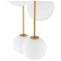 LAMPAMI - klosze białe kule, lampa do salonu, lampa złota kule szklane