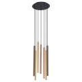 LAMPAMI - lampa wisząca złota, tuby wiszące złote, złota lampa wisząca, lampa nad stół
