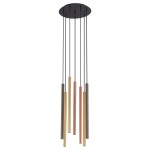 Lampa wisząca industrialna tuby sufitowe multikolor 7xG9 130 cm LASER 490