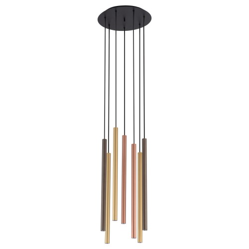LAMPAMI - lampa wisząca złota, tuby wiszące złote, złota lampa wisząca, lampa nad stół