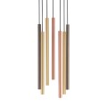 LAMPAMI - tuby wiszące złote, złota lampa wisząca, lampa nad wyspę