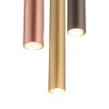LAMPAMI - lampa wisząca złota, tuby wiszące złote, złota lampa wisząca, lampa nad stół