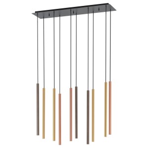 Lampa wisząca tuby sufitowe multikolor 130 cm 10xG9 LASER 490