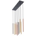 LAMPAMI - tuby wiszące złote, złota lampa wisząca, lampa do salonu