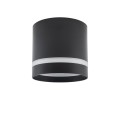 LAMPAMI - czarna lampa do łazienki, tuba sufitowa łazienkowa, tuba do łzienki