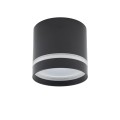 LAMPAMI - czarna lampa do łazienki, tuba sufitowa łazienkowa, krótka tuba kuchenna