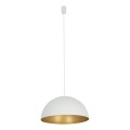 LAMPAMI - lampa nad stół, lampa biała ze złotym, biała lampa do jadalni, lampa kuchenna