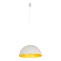 LAMPAMI - lampa nad stół, lampa biała ze złotym, biała lampa do jadalni, lampa kuchenna