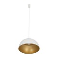 LAMPAMI - lampa nad stół, lampa biała ze złotym, biała lampa do jadalni, lampa kuchenna