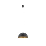 Lampa do jadalni wisząca 125 cm czarna ze złotym HEMISPHERE HIT S