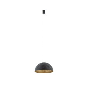 Lampa do jadalni wisząca 125 cm czarna ze złotym HEMISPHERE HIT S