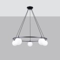 LAMPAMI - żyrandol do salonu nowoczesny, lampa białe kule, żyrandol do sypialni, lampa do salonu