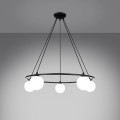 LAMPAMI - żyrandol do salonu nowoczesny, lampa białe kule, żyrandol do sypialni, lampa do salonu