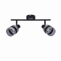 LAMPAMI - lampa sufitowa czarna, listwa podwójna czarna, lampa do salonu, lampa do kuchni