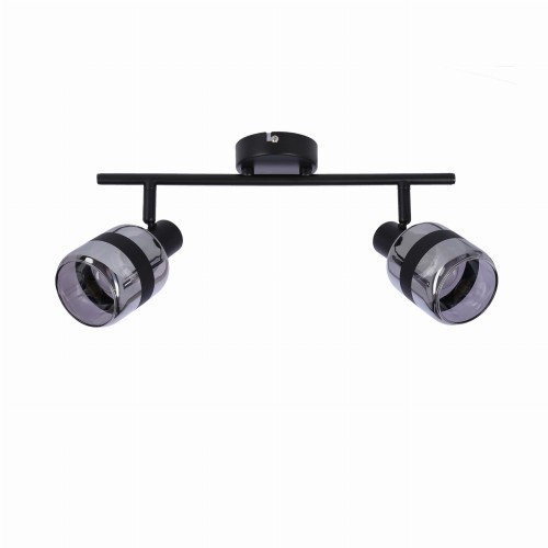 LAMPAMI - lampa sufitowa czarna, listwa podwójna czarna, lampa do salonu, lampa do kuchni