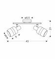 LAMPAMI - lampa sufitowa czarna szkic