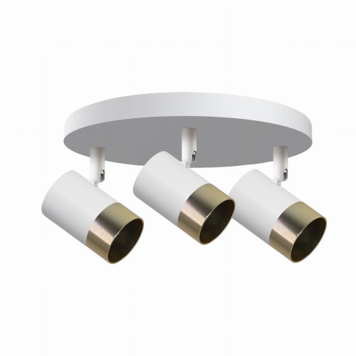 LAMPAMI - lampa sufitowa biała, plafon potrójny,  lampa do salonu, lampa do kuchni