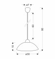 LAMPAMI - lampa sufitowa biała szkic